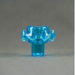 DROST Jan Sylwester - HSG Ząbkowice - Candleholder "Diatret" - 1970s [turquoise, condition].