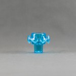 DROST Jan Sylwester - HSG Ząbkowice - Candleholder "Diatret" - 1970s [turquoise, condition].