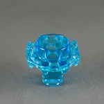DROST Jan Sylwester - HSG Ząbkowice - Candleholder Diatret - 1970s [turquoise, condition].