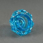 DROST Jan Sylwester - HSG Ząbkowice - Candleholder Diatret - 1970s [turquoise, condition].