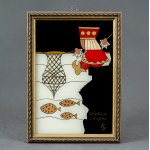 GĄSIENICA SZOSTAK Krystyna - Janosik and the fish - Zakopane 1960s [painting on glass].