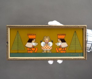 GĄSIENICA SZOSTAK Krystyna - Zaloty - Zakopane lata 60 [obraz na szkle, 12x30 cm]