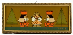 GĄSIENICA SZOSTAK Krystyna - Zaloty - Zakopane lata 60 [obraz na szkle, 12x30 cm]
