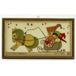 GĄSIENICA SZOSTAK Krystyna - Kumoterki - Zakopane 1960s [painting on glass, 12x23 cm].