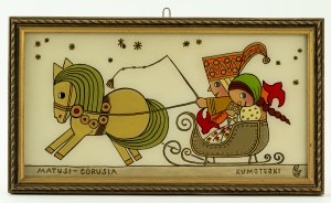 GĄSIENICA SZOSTAK Krystyna - Kumoterki - Zakopane lata 60 [obraz na szkle, 12x23 cm]