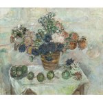 Tytus Czyżewski (1880 Przyszowa - 1945 Kraków), Still life with flowers and apples