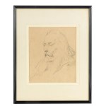 Jan Matejko (1838 Kraków - 1893 there), Head of a man with closed eyelids