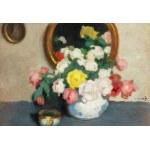 Alfons Karpinski (1875 Rozwadów - 1961 Kraków), Roses and a porcelain box