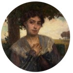 Szymon Glücklich (1863-1943), Portret damy w owalu