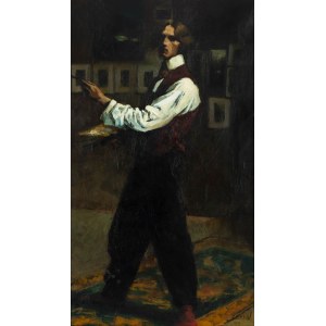 Marian Wawrzeniecki (1863 Warszawa -1943 Poznań), Autoportret z paletą, 1899 r.