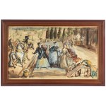 Antoni Uniechowski (1903 Vilnius-1976 Warsaw), Historical scene with Michał Kazimierz Radziwiłł called Rybeńko