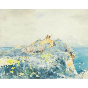 Marian Mokwa (1889 Malary - 1987 Sopot), Sur l'escarpement de Trzęsacz