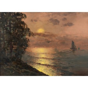Wiktor Korecki (1890 Kamieniec Podolski - 1980 Milanówek), Sunset at the Sea