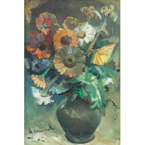 Henryk Baranowski (1932 Starogard Gdański - 2005 Gdynia), Bouquet of multicolored flowers, 1983.