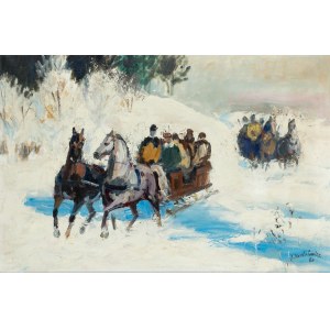 Józef Korolkiewicz (1902-1988), Slitta per la caccia, 1986.