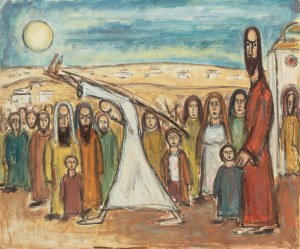 Dawid J. Kirszenbaum (1900-1954), Uzdrowienie (scena biblijna), ok. 1950 r.