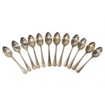 Twelve silver teaspoons