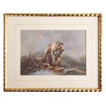 After Ferdinand Marohn (Gransee, Brandeburgo, 1822, - Parigi, dopo 1865), Domenica mattina partenza per la messa