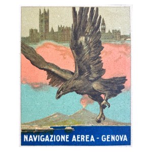 Lot of 1 illustrated postcard with aviation and symbolic subject, Italian Air Force