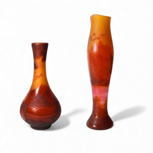 Two small vases signed Gallè