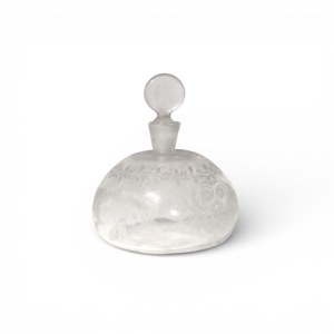 Colorless glass perfume bottle