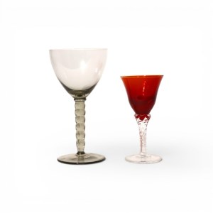 Two Murano glass goblets