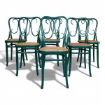 Six bentwood chairs