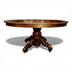 Large extendable mahogany dining table
