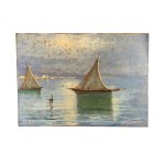 UNIDENTIFIED SIGNATURE, View of the Gulf of Naples with a Sailing Boat