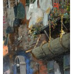 Vassetti, Small lane with figures and a market - Vassetti