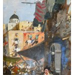 Vassetti, Small lane with figures and a market - Vassetti