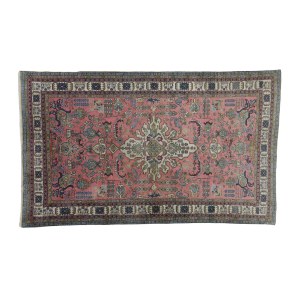 Burgundy fabric carpet.