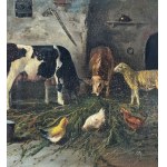 MARIO ALLEGRETTI, Interior of a barn - Mario Allegretti