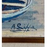 A. Siffa, Seascape with Boats - A. Siffa
