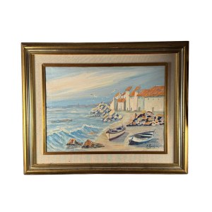 A. Siffa, Seascape with Boats - A. Siffa