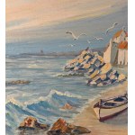 A. Siffa, Seascape with Boats - A. Siffa