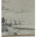 SCUOLA ITALIANA, Neapolitan View with Vesuvius Eruption