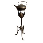 William Arthur Benson, Antique food warmer with integrated stand and burner