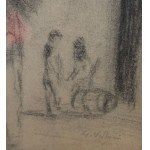 Gennaro Villani, Street with figures - Gennaro Villani