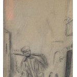 Gennaro Villani, Street with figures - Gennaro Villani