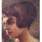 Giuseppe Ferrari, Portrait of a Woman with Flowers - Giuseppe Ferrari