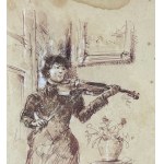 ANONIMO, Woman with a violin