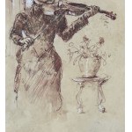 ANONIMO, Woman with a violin