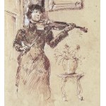 ANONIMO, Woman with a violin