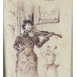 ANONIMO, Woman with a violin