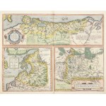 Mapy Pomeraniae, Wandalicae Regionis, Typ.; Livoniae Nova Descriptio, Joanne Portantio auctore; Ducatus Oswieczensis, et Zatoriensis, Descriptio