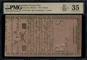 5 złotych polskich, 8.06.1794; seria N.B.2, numeracja 1...