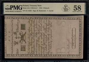 5 złotych polskich, 8.06.1794; seria N.E.2, numeracja 1...