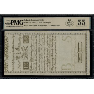 10 złotych polskich, 8.06.1794; seria C, numeracja 2917...