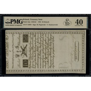 10 złotych polskich, 8.06.1794; seria F, numeracja 4188...
